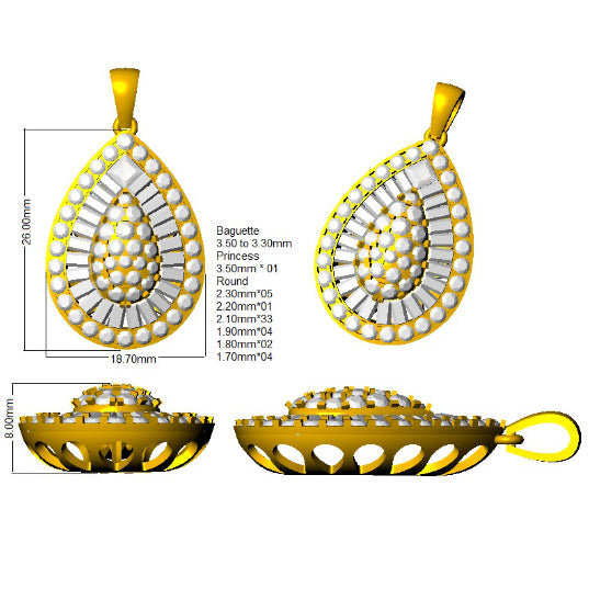 SP5252 — Pendant - 9k Yellow Gold detail
