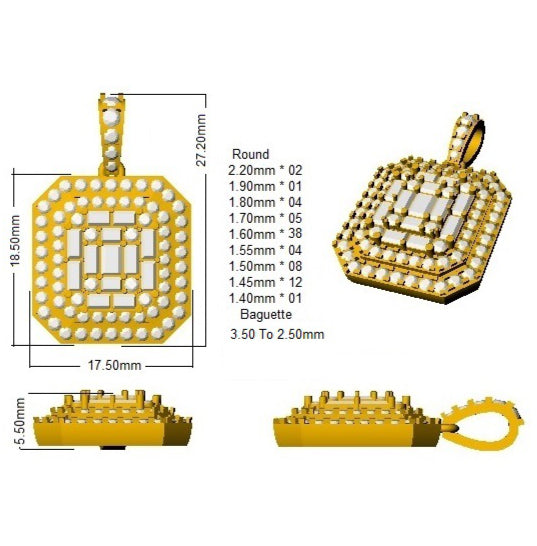 SP5254 — Pendant - 9k Yellow Gold detail