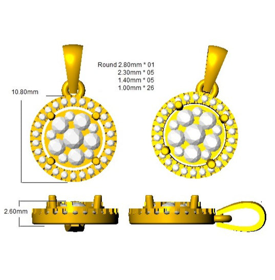 SP5262 — Pendant - 9k Yellow Gold detail