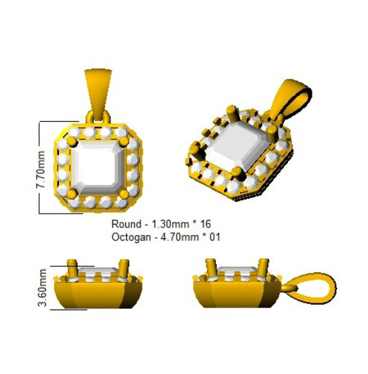 SP5265 — Pendant - 9k Yellow Gold detail
