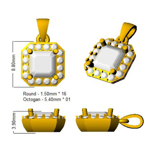 SP5267 — Pendant - 9k Yellow Gold detail