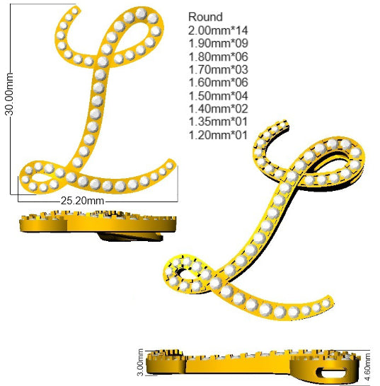 SP5299-L — Pendant - 9k Yellow Gold detail
