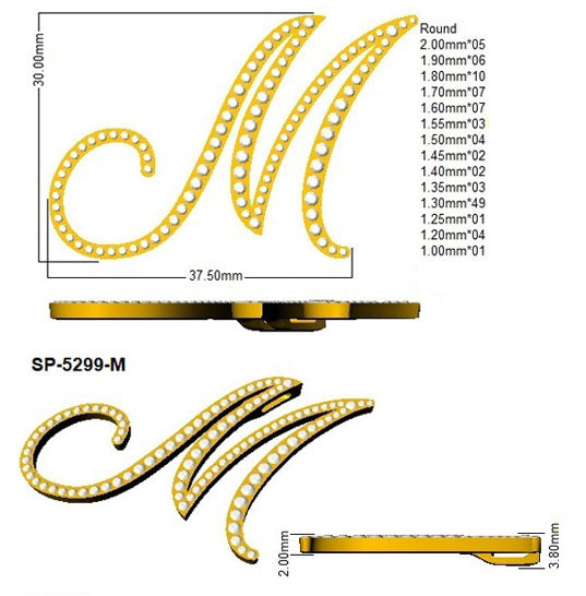 SP5299-M — Pendant - 9k Yellow Gold detail