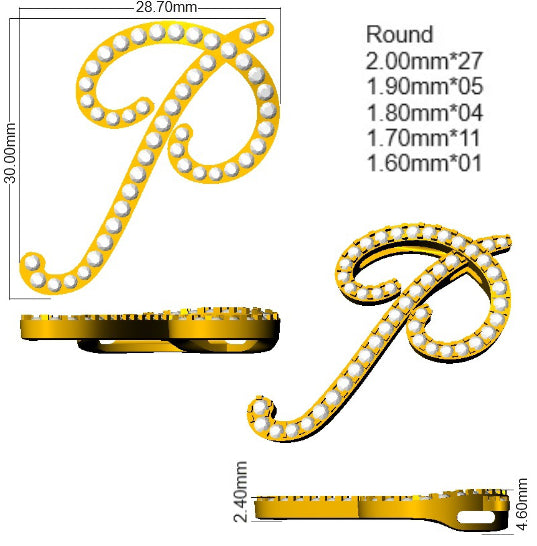 SP5299-P — Pendant - 9k Yellow Gold detail