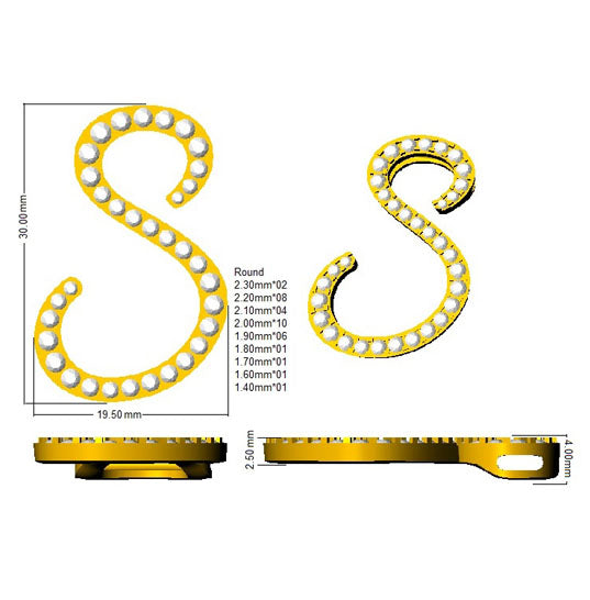 SP5299-S — Pendant - 9k Yellow Gold detail