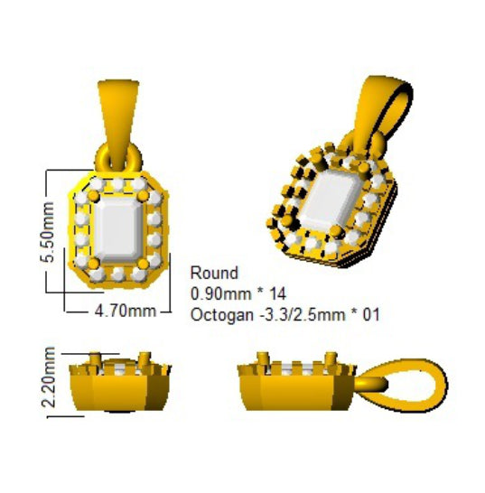 SP5310 — Pendant - 9k Yellow Gold detail