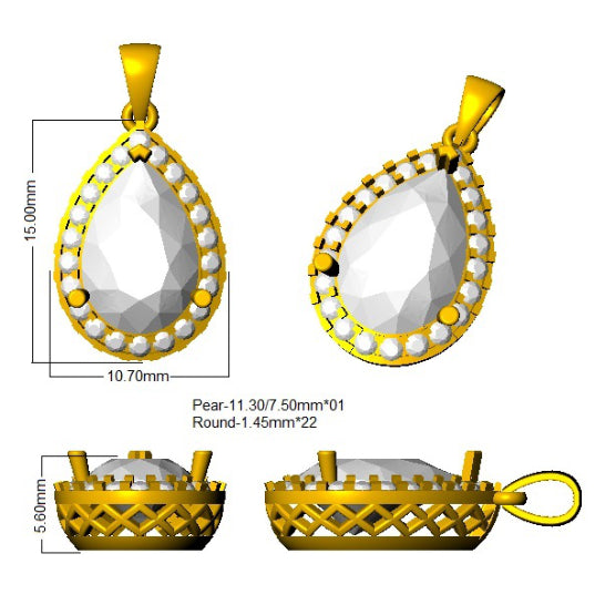 SP5323 — Pendant - 9k Yellow Gold detail