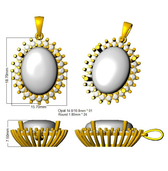 SP5327 — Pendant - 9k Yellow Gold detail