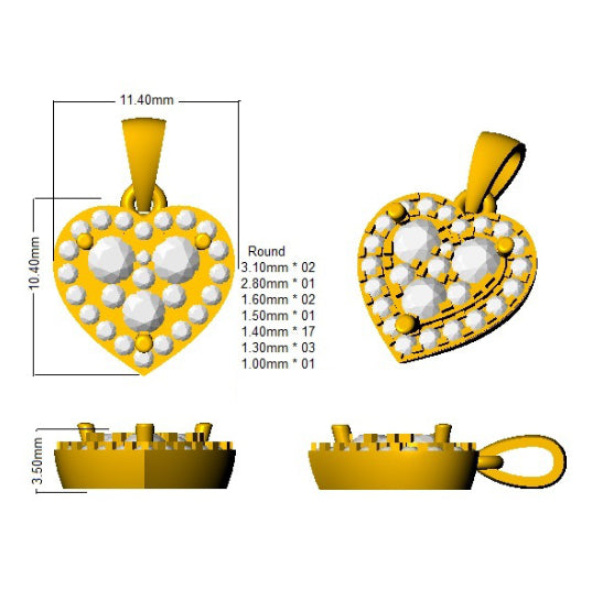 SP5336 — Pendant - 9 KT Yellow Gold detail