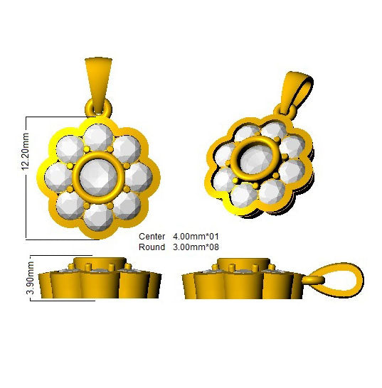 SP5344 — Pendant - 9k Yellow Gold detail