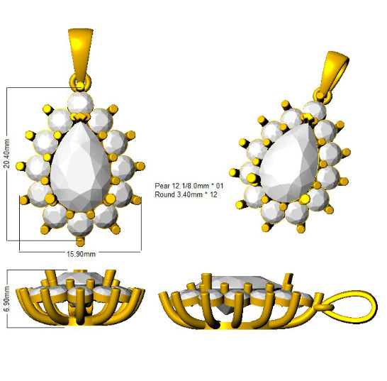 SP5347 — Pendant - 9k Yellow Gold detail