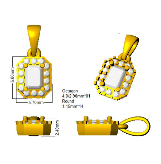 SP5351 — Pendant - 9k Yellow Gold detail