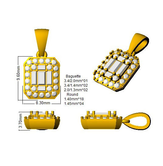 SP5352 — Pendant - 9k Yellow Gold detail