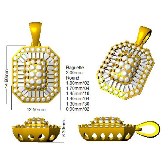 SP5353 — Pendant - 9k Yellow Gold detail