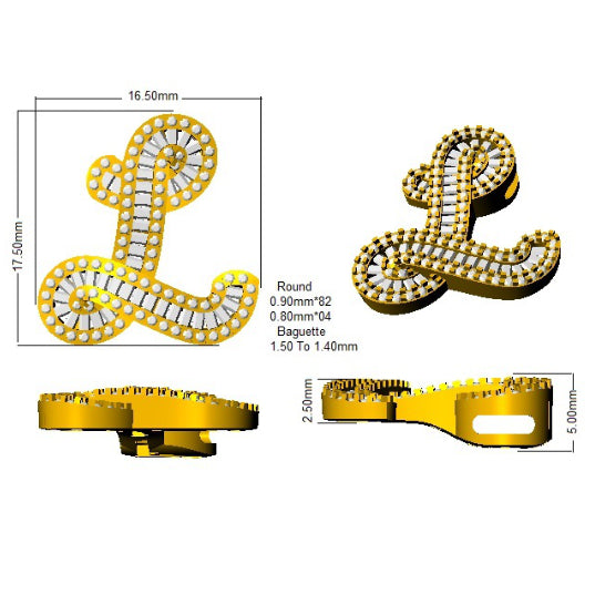 SP5355 — Pendant - 9k Yellow Gold detail