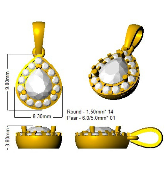 SP5369 — Pendant - 9k Yellow Gold detail