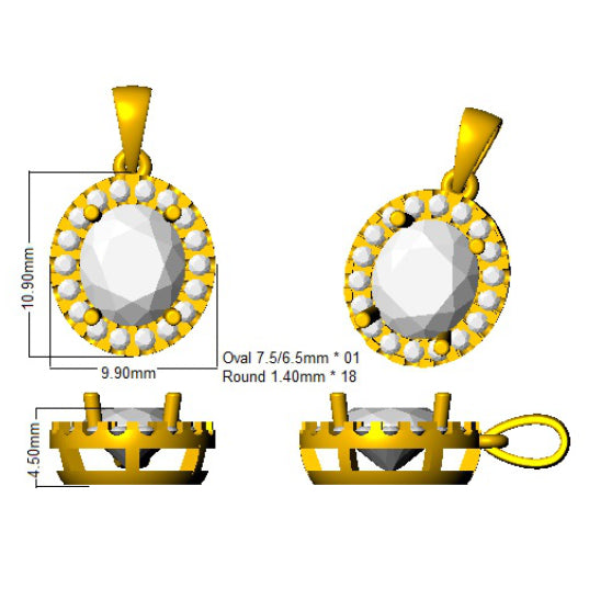 SP5379 — Pendants - 9k Yellow Gold detail
