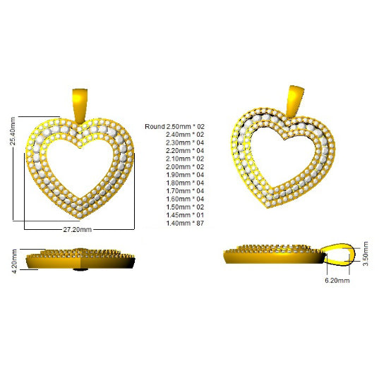 SP5386 — Pendant - 9k Yellow Gold detail