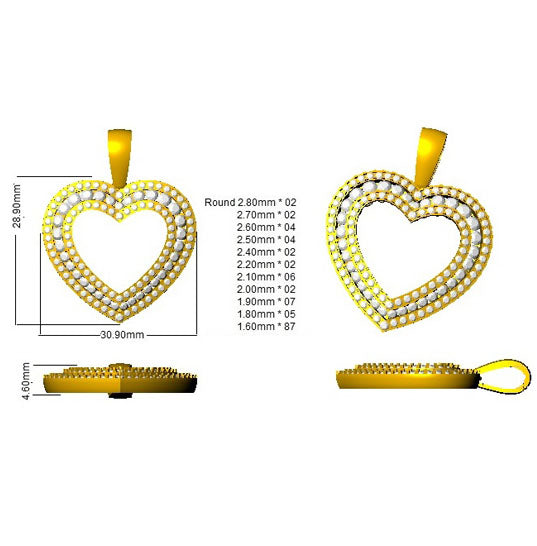 SP5388 — Pendant - 9k Yellow Gold detail