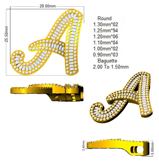SP5390-A — Pendant - 9k Yellow Gold detail