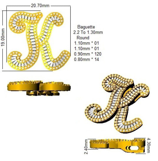 SP5391 — Pendant - 9k Yellow Gold detail