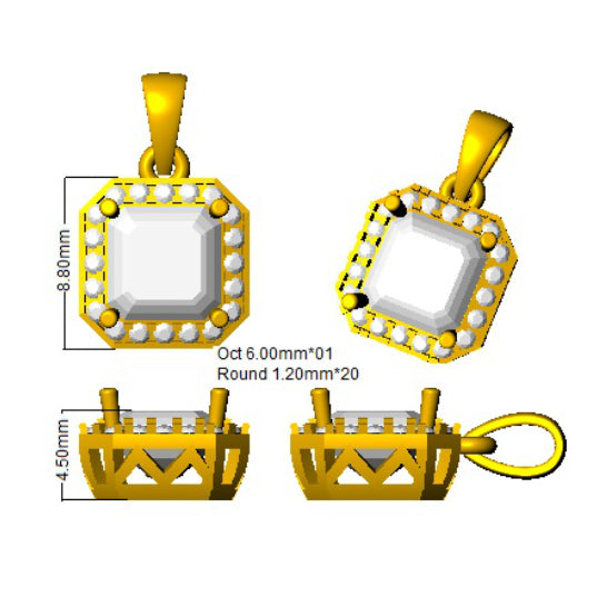 SP5396 — Pendant - 9k Yellow Gold detail