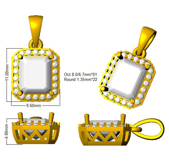 SP5397 — Pendant - 9k Yellow Gold detail