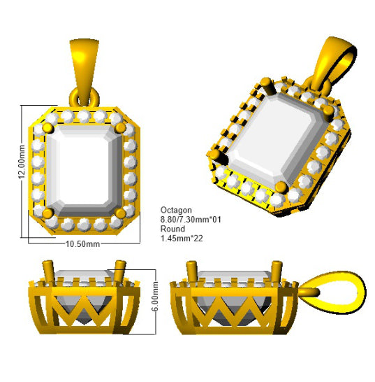 SP5411 — Pendant - 9k Yellow Gold detail