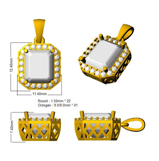 SP5418 — Pendant - 9k Yellow Gold detail