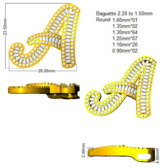 SP5461-A — Pendant - 9k Yellow Gold detail