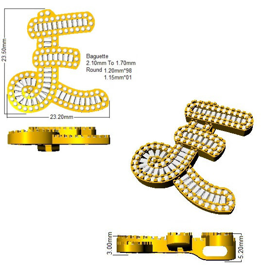 SP5461-E — Pendant - 9k Yellow Gold detail