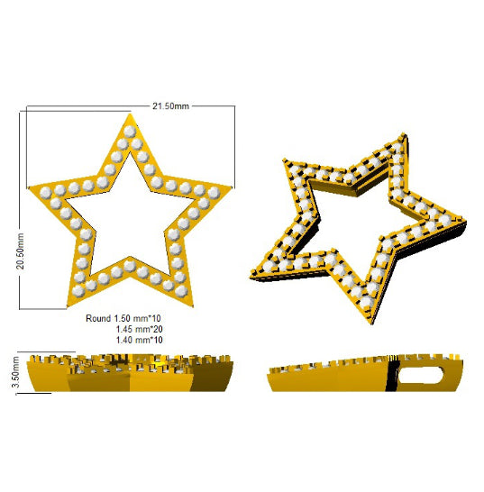 SP5475 — Pendant - 9k Yellow Gold detail