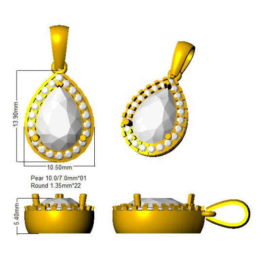 SP5476 — Pendant - 9k Yellow Gold detail