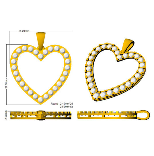 SP5490 — Pendant - 9k Yellow Gold detail