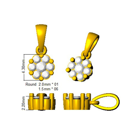 SP5492 — Pendant - 9k Yellow Gold detail