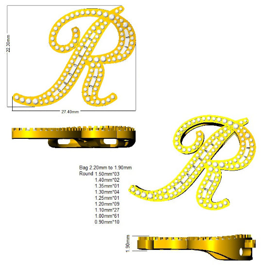 SP5500-R — Pendant - 9k Yellow Gold detail