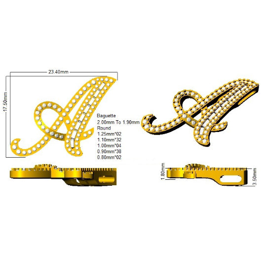 SP5504-A — Pendant - 9k Yellow Gold detail