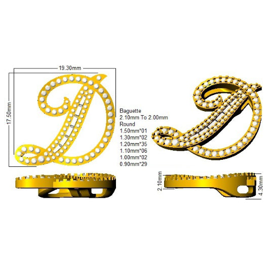 SP5504-D — Pendant - 9k Yellow Gold detail