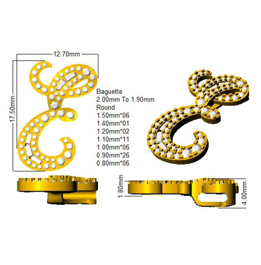 SP5504-E — Pendant - 9k Yellow Gold detail