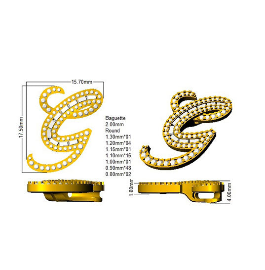 SP5504-G — Pendant - 9k Yellow Gold detail