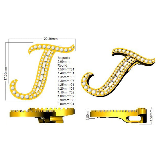 SP5504-J — Pendant - 9k Yellow Gold detail