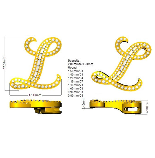 SP5504-L — Pendant - 9k Yellow Gold detail