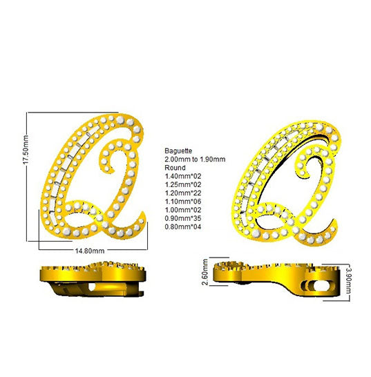 SP5504-Q — Pendant - 9k Yellow Gold detail