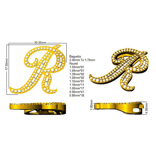 SP5504-R — Pendant - 9k Yellow Gold detail