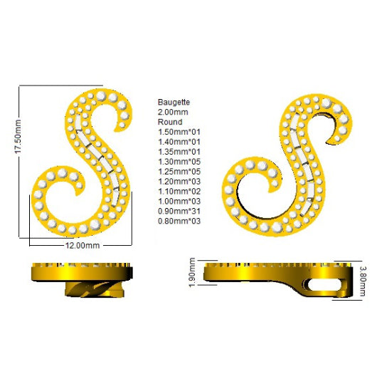 SP5504-S — Pendant - 9k Yellow Gold detail