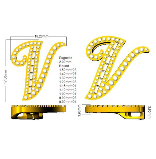 SP5504-V — Pendant - 9k Yellow Gold detail