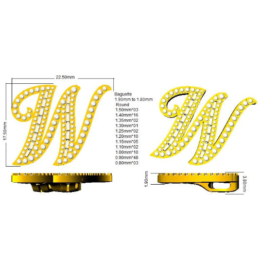SP5504-W — Pendant - 9k Yellow Gold detail