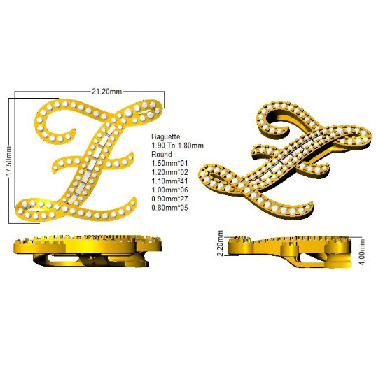 SP5504-Z — Pendant - 9k Yellow Gold detail
