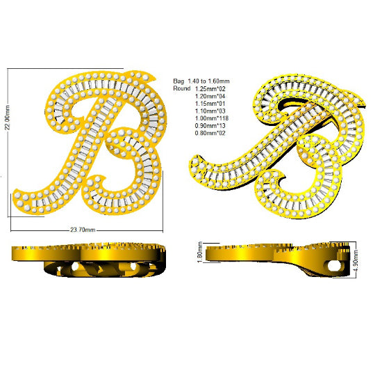 SP5517-B — Pendant - 9k Yellow Gold detail
