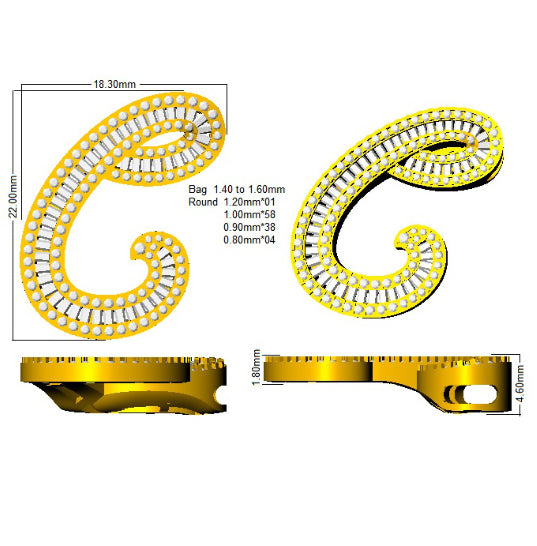 SP5517-C — Pendant - 9k Yellow Gold detail